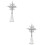 2Pcs Quality Iron Silver Star Christmas Tree Toppers 6