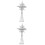2Pcs Quality Iron Silver Star Christmas Tree Toppers 5