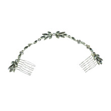 Flower Shaped Kopfschmuck Stirnband Mit Doppelkamm Silber