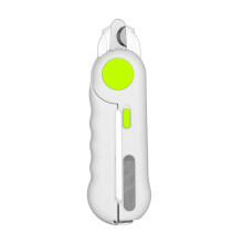 Nail Clippers For Dogs Pet Clippers With LED Light And Guard Portable For Cats And Small Animals White Green