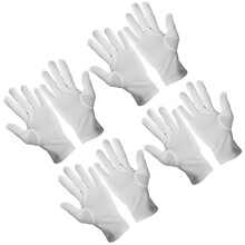 Gloves White Polyester 12 Pairs For Gardening And Cleaning