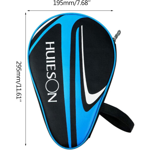 Table Tennis Paddle Case Protective Zipper Closure Handle Fits Standard Paddles Racket Storage Bag 1