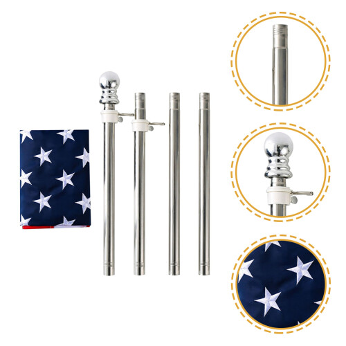 1 Set Amerikanische Flaggenstange Außenbereich Boot 2