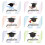 6 De Tarjetas De Graduación Con Decorativos 2