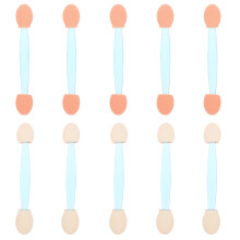 100 Unidades Pinceles Para Sombras Ojos Doble Punta Varillas Espuma