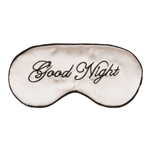 Comfortable Beige Silk Sleep Blindfold Soft Eye Mask for Home