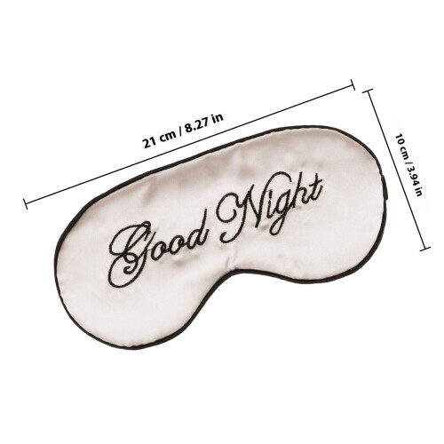 Comfortable Beige Silk Sleep Blindfold Soft Eye Mask for Home 2