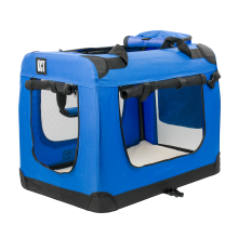 KCT Medium Blue Fabric Pet Carrier Travel Transport Bag for Cats and Dogs