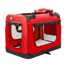 KCT Medium Red Fabric Pet Carrier Travel Transport Bag for Cats and Dogs