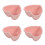 4 Piezas Bol Redondo Forma Corazón Para 10