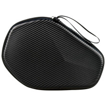 Table Tennis Racket Bag Lightweight Hexagonal Zipper Handbag Black Portable For Ping Pong Paddle
