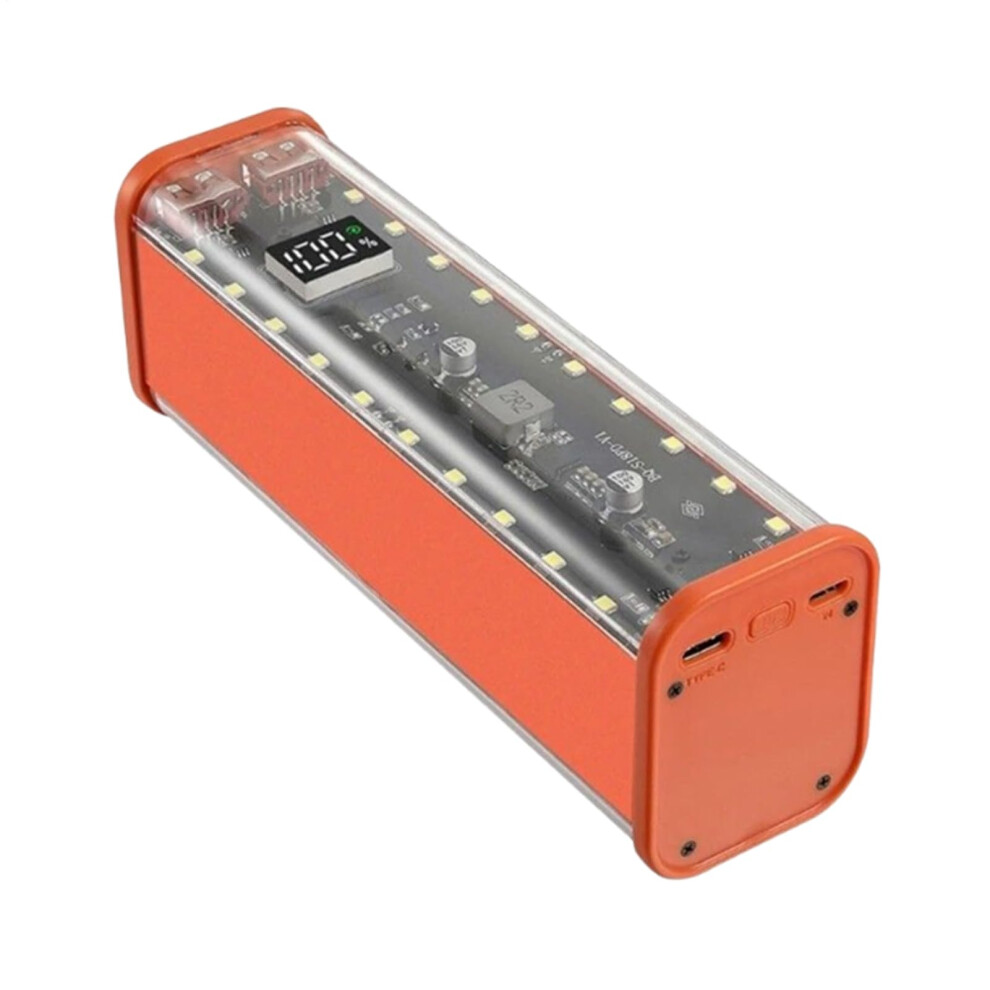 Charging Box Detachable Case 22.5W No Welding Batteries Container Holder Transparent Powerbank Sleeve 2 Usb Ports Orange 9016109397126