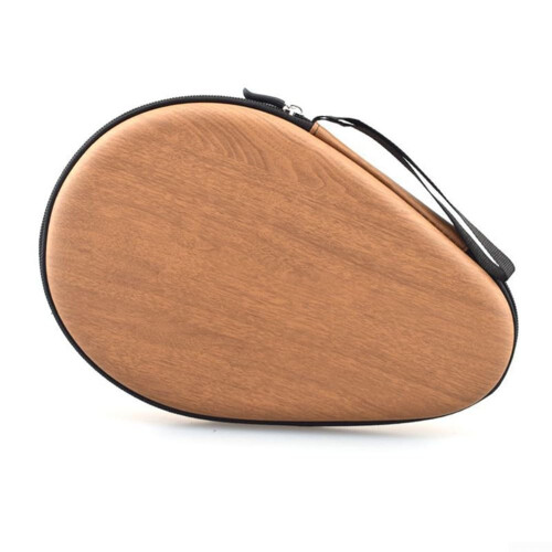 Compact and Table Tennis Racket Case Waterproof EVA Material Brown Fits One Racket