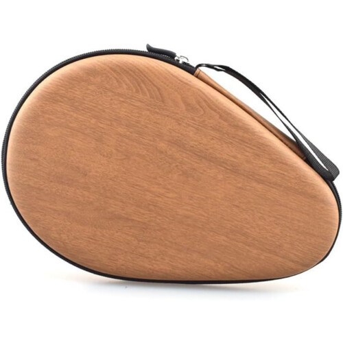 Compact and Table Tennis Racket Case Waterproof EVA Material Brown Fits One Racket 1