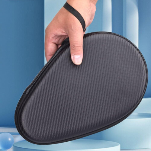 Compact and Table Tennis Racket Case Waterproof EVA Material Brown Fits One Racket 2