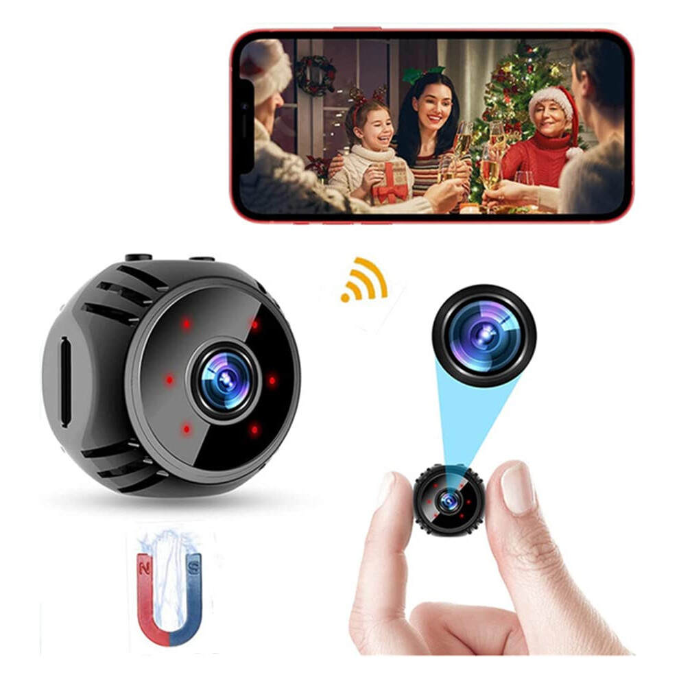 Hidden Spy Camera Mini Full HD 1080P Wireless WiFi Nanny Cam With Motion Detection Night Vision APP Control For Indoor Outdoor Car