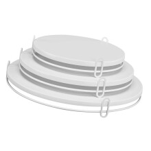 3 Piece Metal Dessert Stand Set For Cakes Fruits Multiple-White