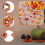 Ensemble de perles en bois pour l'artisanat de Thanksgiving,-70 7