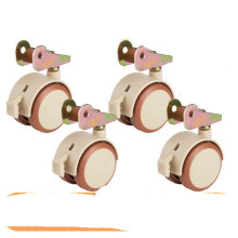 Universal Crib Swivel Casters Cabinet Clamp With Brake Wheels Furniture Support Leg For Chairs Baby Bed Trolley