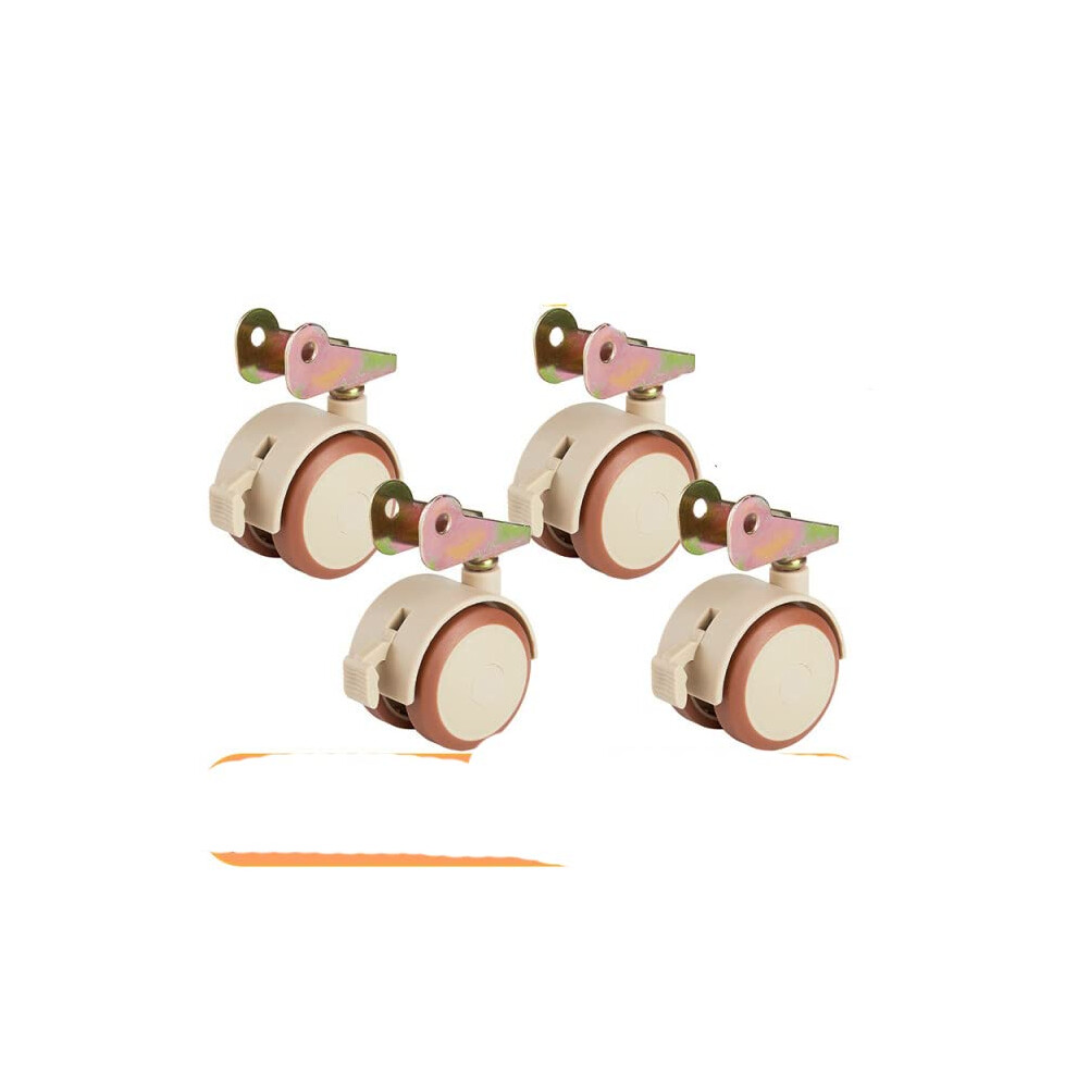 Universal Crib Swivel Casters Cabinet Clamp With Brake Wheels Furniture Support Leg For Chairs Baby Bed Trolley
