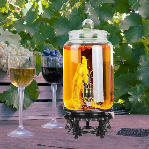 Juego De Jarra Vino Vidrio Con Botella Y 1