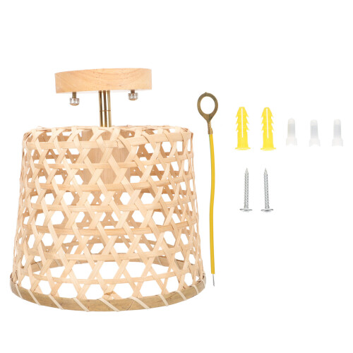 rustic bamboo pendant light ceiling chandelier for home decoration