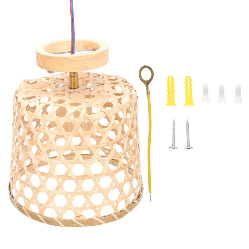 rustic bamboo pendant light ceiling chandelier for home decoration 2