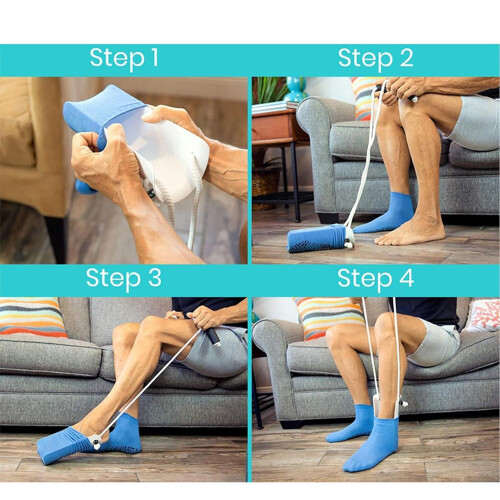 Sock Pull Aid Portable Sock Aid Tool For Elderly And Seniors Stocking Slider 2