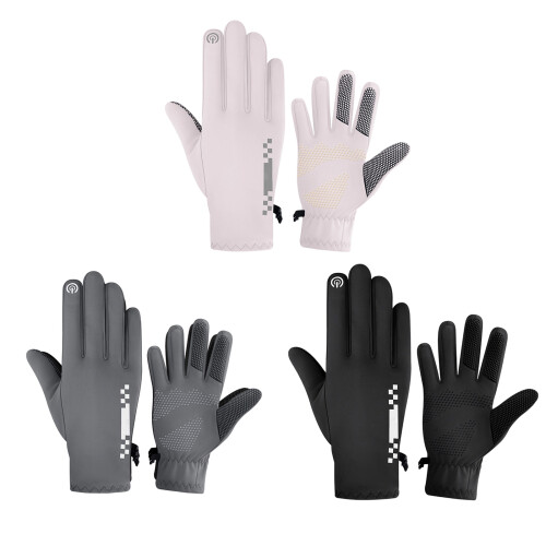 Gants de cyclisme avec isolation thermique, dos-Noir L 1
