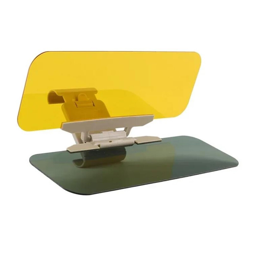 2 In 1 Car Sun Visor Hd Anti-Glare Day Night Vision Driving Mirror Uv Fold Flip Down For Clear View Visor Upgrade Button 9016109398833