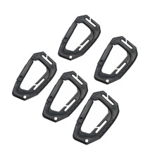 5 stuks zware outdoor karabijnhaak voor klimmen-Zwart