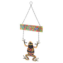 Colorful Frog Door Sign Ornament Welcome Retro Decor Wedding Coffee