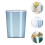 1Pc Blue Acrylic Wake Flower Bucket Multi-Purpose Storage Container 5