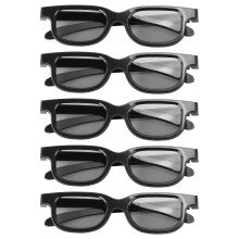 5 Paires De Lentilles Polarisees Passives Pour Adulte Noir
