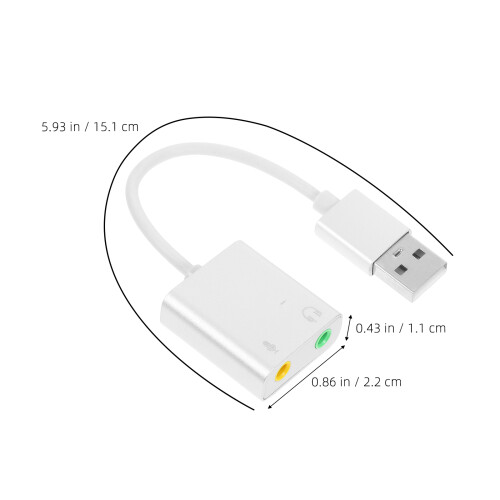 Adaptateur Audio Stéréo USB Pour PC, Séparateur Casque Microphone 2