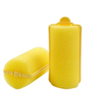 Hair Rollers 12Pcs Soft Sponge Foam Cushion, Heatless Wave Formers For DIY Curls, 4cm Yellow Hair Curlers Kit