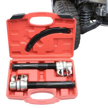 Shock Absorber Spring Compressor, Strut Removal Tool Set Safety Lock, Steel Construction, Steering Component Dismantling