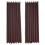 Bedroom Curtains Polyester Brown 2pcs 1