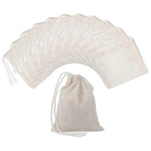 (15*20) 50 Pieces Drawstring Cotton Bags Muslin Bags,tea Brew Bags