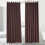 Bedroom Curtains Polyester Brown 2pcs 2