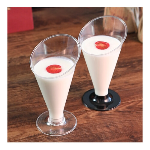 10 Pezzi 160 Ml Per Dolci E Gelato Nero Con Base Nera 1