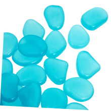 Glowing Pebbles 100Pcs For Decoration Aquarium Landscape Swimming Pool Pathway Glow Rocks For Fish Tank And Garden