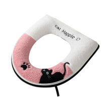 Warm Flannel Toilet Seat Cushion NonSlip Warm Padding-Pink