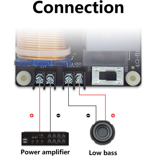 Powerful 1500W Subwoofer Frequency Divider Adjustable Bass Crossover Module 2