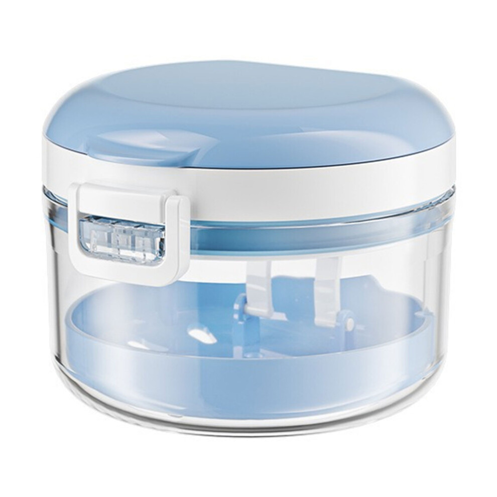 Denture Hygiene Case With Drainage Holes Quick Drying-Blue