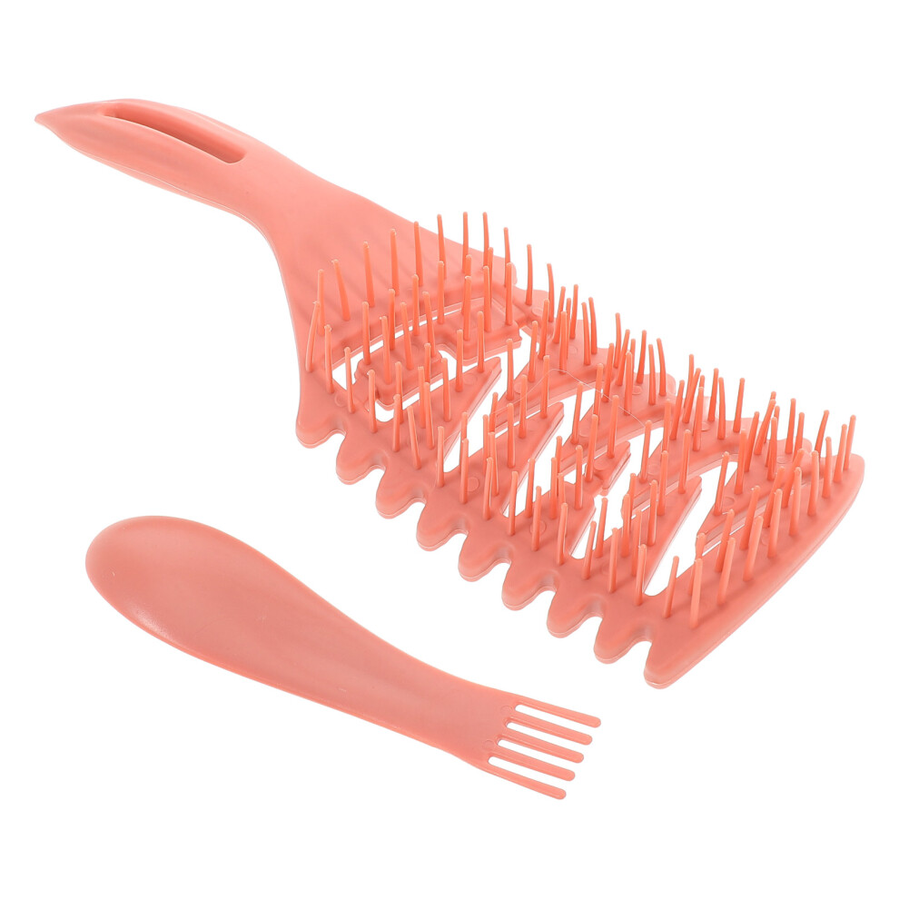 Inoomp Unisex 2Pcs Teasing Comb For Fine And Curly Hair Scalp Dandruff Removal