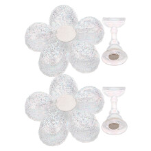 8 Pezzi Supporti Magnetici Glitter Con Base Cristallo Per Unghie