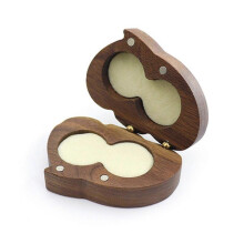 (cream color) Heart Shaped Proposal Engagement Ring Boxes Wood Ring Bearer for Proposal Wedding Ring Box Rustic Ring Container Dark gray
