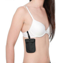 (Black) Pacsafe Coversafe S25 Bra Pouch Canvas & Beach Tote Bag High Quality