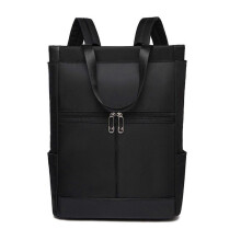 (Black) Women Convertible Tote Daypack Laptop Backpack College School Travel Casual Bag